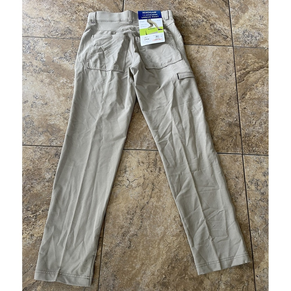 Haggar Men's Active Series Slim-fit Straight  Flat Front Urban Pant 28X30 - Picture 5 of 8